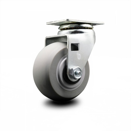 4 Inch Thermoplastic Rubber Wheel Swivel Caster With Roller Bearing SCC